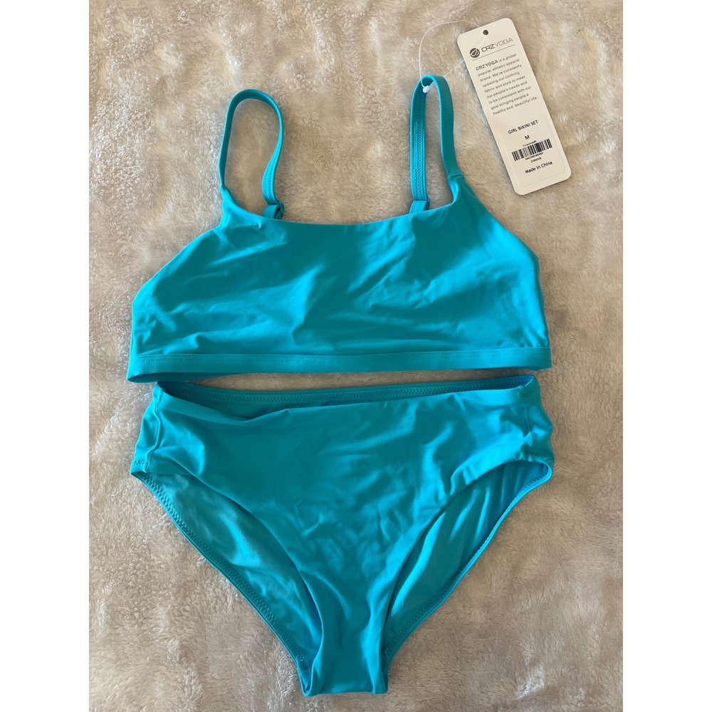 CRZ YOGA Turquoise girls Bikini Set Size M